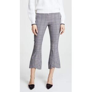 Robert Rodriguez Plaid Crop Flare-Hem Tailored Trousers Size 4 Mid Rise Dressy